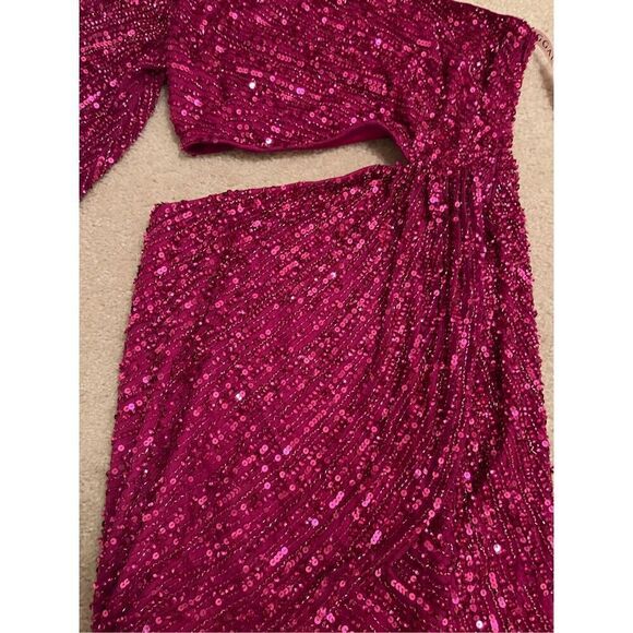 Ieena Duggal 24016 - One Sleeve Beaded Prom Dress NEW - Picture 5 of 9